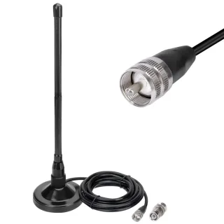 ABBREE AD-275 CB Radio Antenna 27MHz Frequency High Gain with Magnetic Base for Mobile Ham Radio