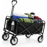 BigDean Bollerwagen 105L, bis 100 kg belastbar – Handwagen mit ausziehbarer Deichsel (Stück, 1-tlg., Bollerwagen), Kompakt, Faltbar, Robust