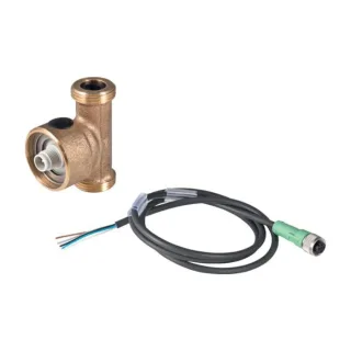 Geberit Temperatur-/Volumenstromsensor 616225001 0,9 - 15 l/min, für Gebäudetechnik, Rotguss