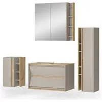 Vicco Badmöbel-Set Edelin, Cashmere/Artisan, 4 Teile, (4-St., 4er Set)