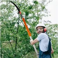LALAHO Gartensäge Teleskop-Gartensäge mit Stiel (7.3/8 m) – Handsäge, einstellbare Länge, inkl. Tragetasche & Ersatzsägeblatt