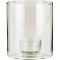 Ib Laursen Windlicht Windlicht GLAS Kerzenhalter fixiert für Teelicht, Ø9,5x11cm