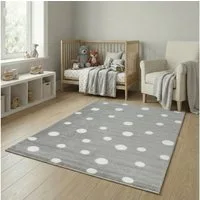 Jimri Kinderteppich DOT´S Teppiche für Kinderzimmer, Kinderzimmerteppich, Teppich, Läufer, Regenbogen