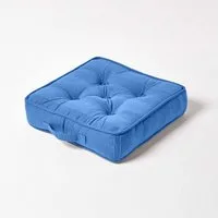 Homescapes Bodenkissen Sitzkissen Stuhlkissen Rajput blau