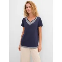 bonprix 2-in-1-Shirt bequeme Passform, Kurzarm, für den Alltag, aus Baumwolle