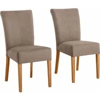 Home affaire 4-Fußstuhl Queen Polsterstuhl (Set, 6 St), verschiedene Bezüge, Gestell Massivholz