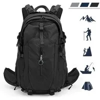 TAN.TOMI Wanderrucksack 40L Großer Wanderrucksack mit Rückenbelüftung, Wasserdicht, mit Regenschutz für Outdoor Reisen Camping Trekking