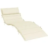 vidaXL Sitzauflage Sonnenliegen-Auflage Creme 180x60x4 cm Oxford-Gewebe, (1 St)