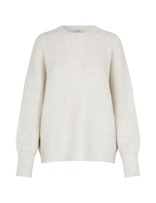 mbym - Strickpullover - Knit Gillian beige/weiß - Gr. - S