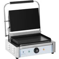 Royal Catering Kontaktgrill Elektrogrill glatt 2200 W Panini Grill 300 °C Abtropfschale Gastro, 2200 W