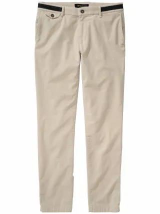 Mey & Edlich Herren Schachbrett-Chino Beige 68 % Baumwolle, 30 % Lyocell, 2 % Elasthan