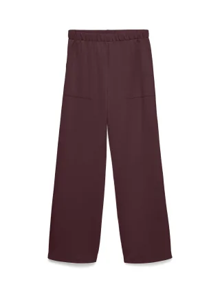 VERO MODA - VMBELLIS MW STRAIGHT PANT BOO Windsor Wine - Gr. - 32