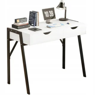 Schreibtisch,, Weiß, Holzwerkstoff, 80x90x40 cm, Arbeitszimmer, Schreibtische, Bürotische