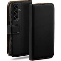 moex Handyhülle für Samsung Galaxy A26 5G Hülle Klappbar Book Case Schwarz 6,56 Zoll, Klapphülle Kartenfach Flip Cover Handytasche Leder Optik Schutzhülle