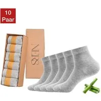 NERS Kurzsocken aus Bambus (10 Paar) Damen & Herren, ohne drückende Naht, ohne Gummi (10-Paar, 10 Paar) Bambussocken - Atmungsaktiv - Naturfreundlich - gegen Schweißfüße