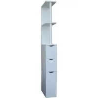 HTI-Living Raumteilerregal Raumteilerregal 136 cm Thekla Weiß, Stück 1-tlg., Beistellschrank Nischenregal