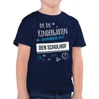 Shirtracer T-Shirt Bye Bye Kindergarten Einschulung Schulhof (1-tlg) Einschulung Junge Schulanfang Geschenke