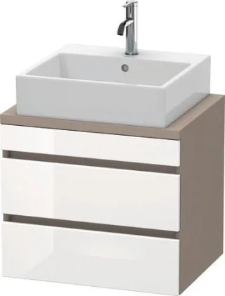 Duravit DuraStyle Konsolenwaschtischunterbau wandhängend Weiß & Basalt Hochglanz & Matt 600x478x512  DS530502243