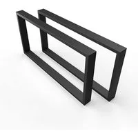 sossai® Tischgestell Couchtischkufen 50-80cm x 40cm in Schwarz (2-St)