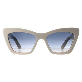 Salvatore Ferragamo SF1081SE 103 ivoorblauwe zonnebril met kleurverloop