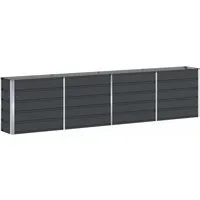 vidaXL Blumentopf Pflanzkübel Anthrazit 320 x 40 x 75 cm Stahl (1 St)