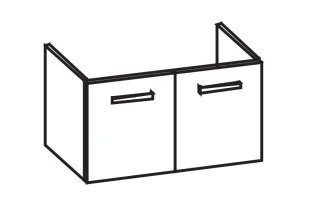 Artiqua 413 Waschtischunterschrank für Xeno 126290, 126291 Graphit Struktur quer, 413-WU2T-K32-7098- 413-WU2T-K32-7098-401