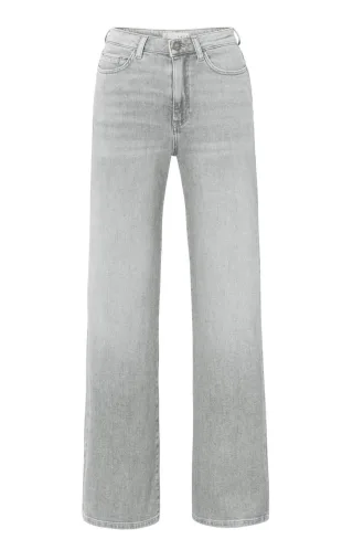 Yaya - Wide Leg Jeans grau - Gr. - 34