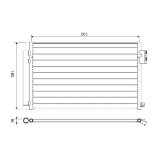 Valeo Klimakondensator Fiat 500L 351 352 Tipo 356 357