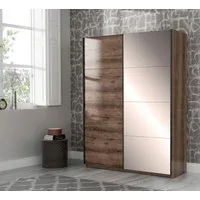 FORTE Schwebetürenschrank Jacky, mit Spiegelpaneele, Metallgriffe (B/H/T ca: 170/210x61)
