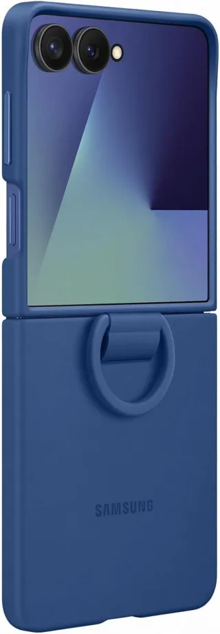 Samsung Galaxy Z Flip 7 Silicone Ring Case blau