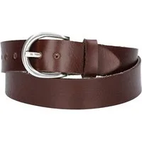 kiddybelts Ledergürtel Ledergürtel Kids 25mm in Braun mit Schließe in Silber (KB10-680, 1-St) sehr weiches Vollrindleder