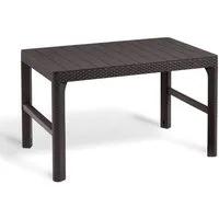 Allibert Gartentisch Lyon, höhenverstellbar [65 cm / 40 cm Tischhöhe], witterungsbeständig