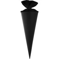 itenga Schultüte itenga Geschwister - Bastelschultüte 35cm mit Filzverschluss SCHWARZ