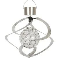 Bestlivings LED Lampion Solarleuchtkugel, LED fest integriert, Bunter Farbwechsel, LED festintegriert, Bunter Farbwechsel, LED Solarkugelleuchte (18cm)