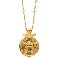 HAZE & GLORY Kette mit Anhänger Glückskäfer - Scarab 925 Silber, Medaillon