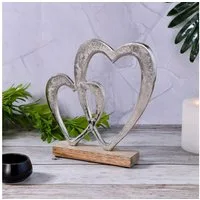 Marrakesch Orient & Mediterran Interior Dekoobjekt Herz Dekoaufsteller Dekoobjekt Silber Amour -10-, Handarbeit