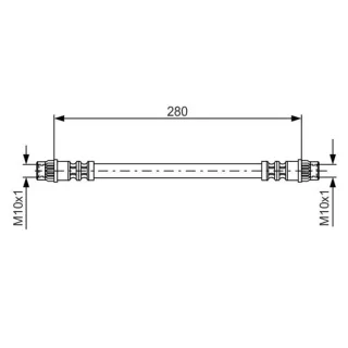 Bosch Bremsschlauch hinten Dacia Lada Renault
