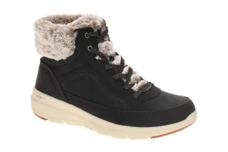 Skechers 144199 BLK Mountain Muse Damen Stiefeletten Schwarz wasserabweisend