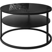 Lookway Couchtisch CIRI GLASS mit Ablage (1 Tisch), Durchmesser: ⌀70 cm