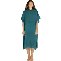 normani Badeponcho Damen Mikrofaser Badeponcho Nosara, Midilänge, Polyester, Kapuze, Schlupf, Surfer Poncho + Badetuch aus recyceltem Material