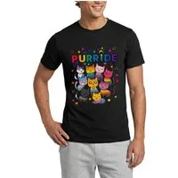 Spreadshirt T-Shirt Pride Purride Regenbogen Katzen Männer T-Shirt (1-tlg)