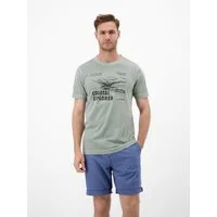 LERROS T-Shirt T-Shirt mit O-Neck und Frontprint