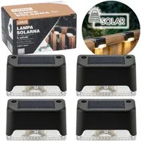 Sarcia.eu LED Solarleuchte 4er-Set LED-Solarlampen, wasserdichte Terrassenlampen, warmweiß