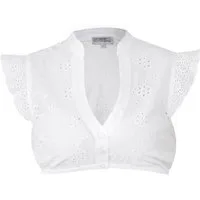 MarJo Dirndlbluse MarJo Trachten 'Kunreuth' Flügelarm, Offwhite