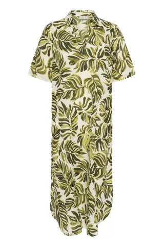 Kleid Loose fit Green Big Watercolor Leaf multicolour