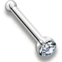 Paletti Nasenpiercing Nasenring Nasenstecker 2mm Transparentstein (5 Stück), chirurgiestahl