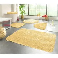 KiNZLER Badematte Chaozhou, Badvorleger, Badezimmer Teppich, Höhe 20 mm, rutschhemmend beschichtet, fußbodenheizungsgeeignet, Polyester, rechteckig, Badteppich, Uni Farben, weich, als rechteckig, rund & Set erhältlich