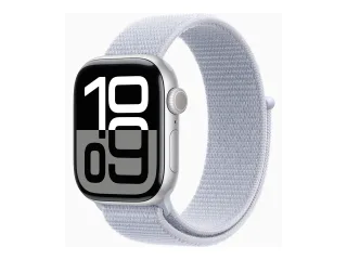 Apple Watch Series 10 (GPS) 42mm Aluminium silber mit Sport Loop Blaue Wolke | mwwd3qf/a |