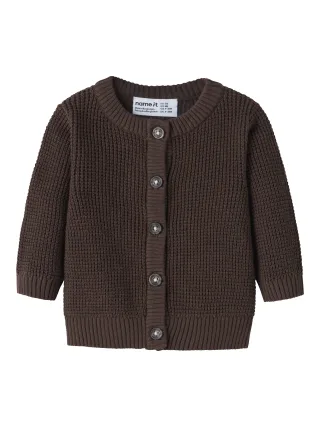 NAME IT - NBNBUBBA LS KNIT CARD NOOS Braun - Gr. - 68
