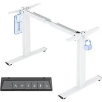 FLEXISPOT Schreibtisch Elektrisch höhenverstellbares Tischgestell, Schwarz/Weiß/Grau/Mousse (1-St., 4 Höhen-Speicherplätze, Anti-Kollisionssystem), Einfache Bedienung, Mit Haken, Max. Load: 80KG